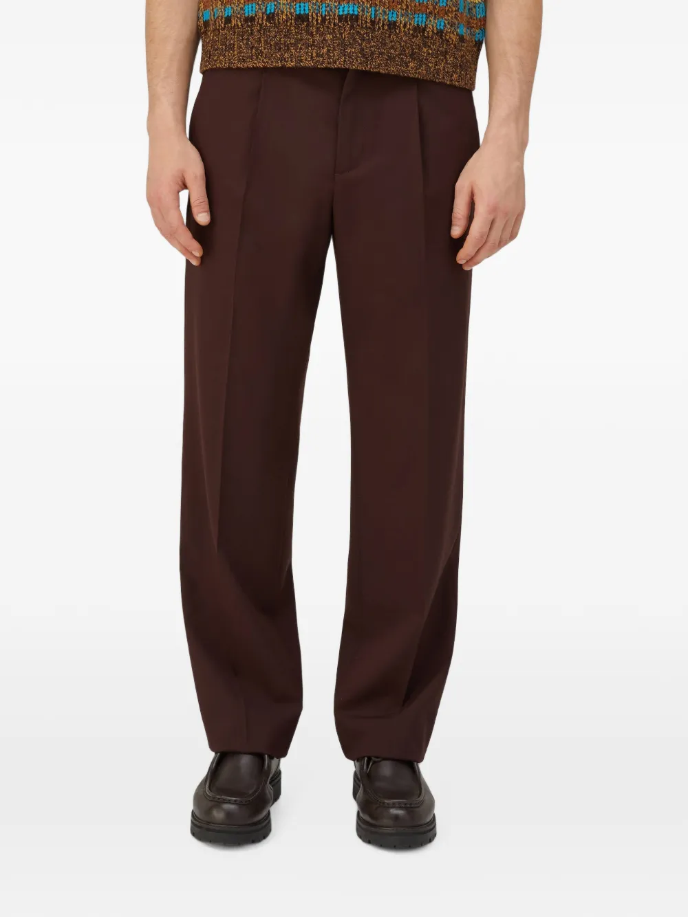 RETORI Broek van scheerwol Bruin