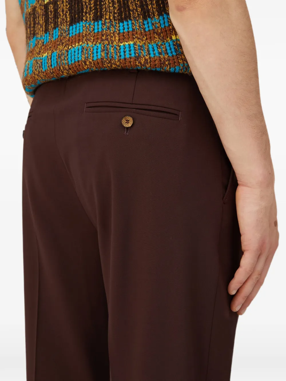 RETORI Broek van scheerwol Bruin