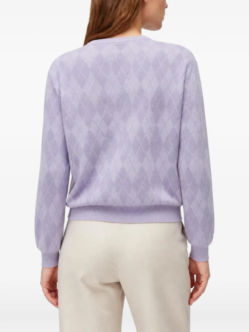 RETORI Trui met argyle-jacquard Paars