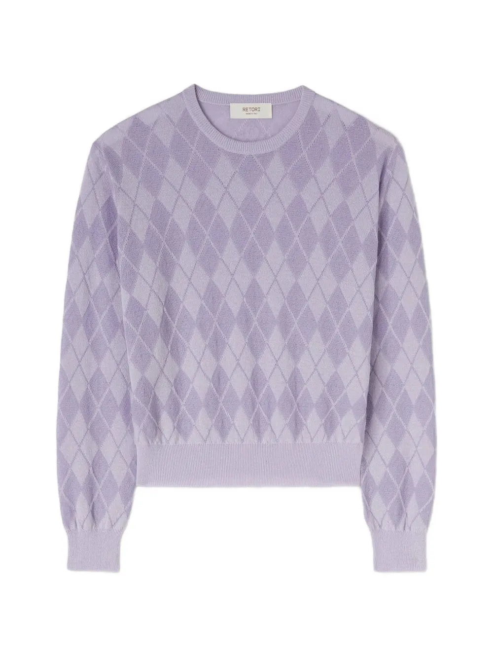 RETORI argyle-jacquard sweater - Viola