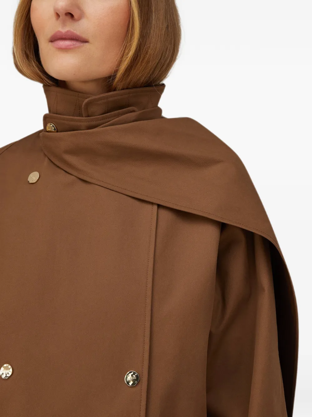 RETORI Heritage trenchcoat met ceintuur Bruin