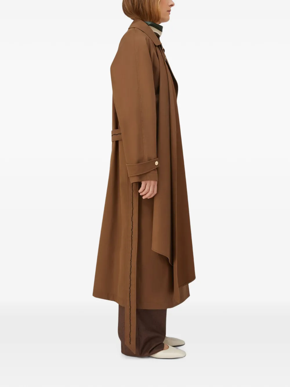 RETORI Heritage trenchcoat met ceintuur Bruin