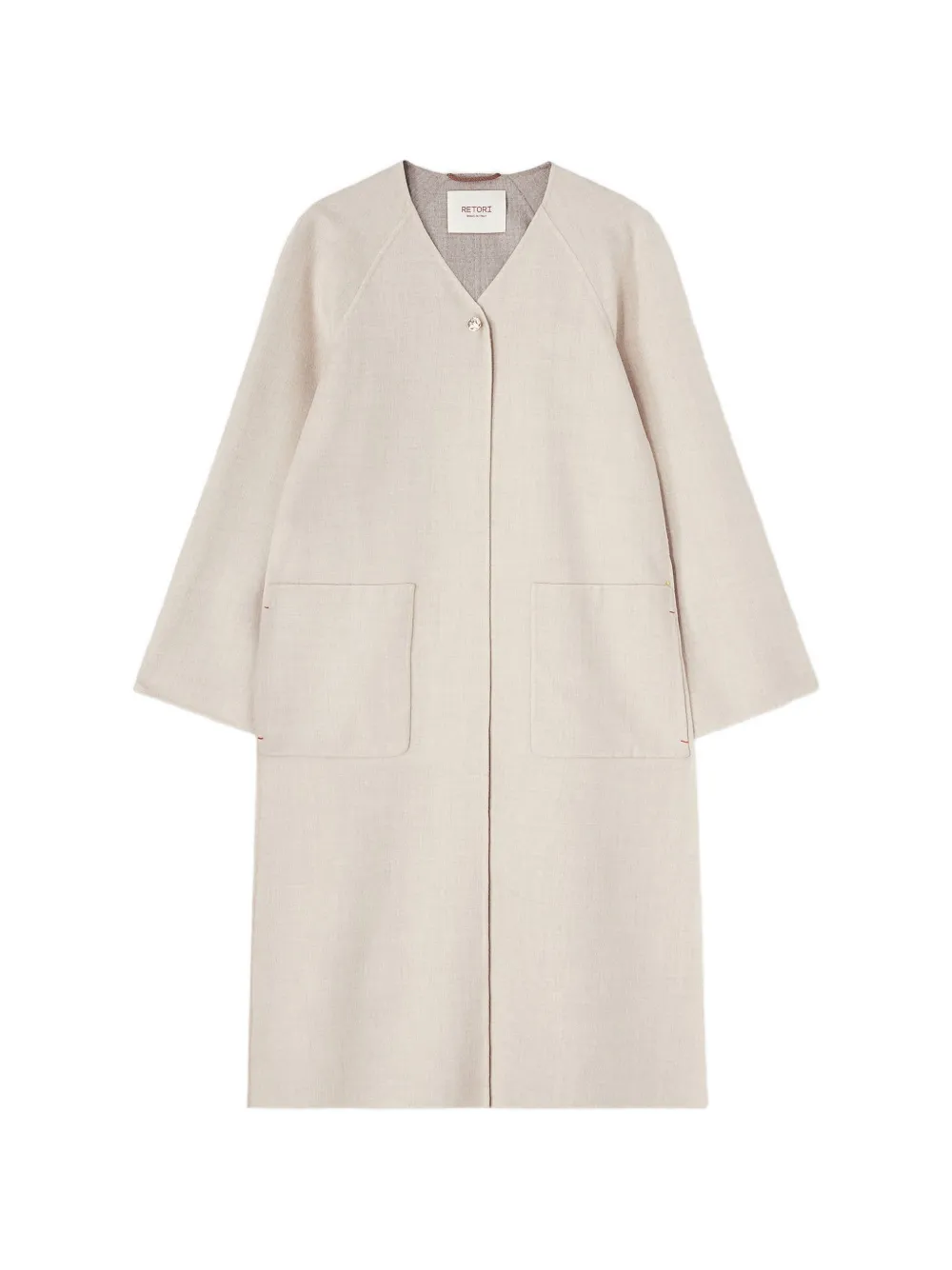 RETORI patch-pocket coat - Toni neutri