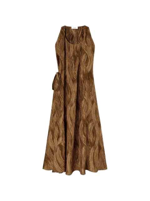 RETORI printed silk midi dress