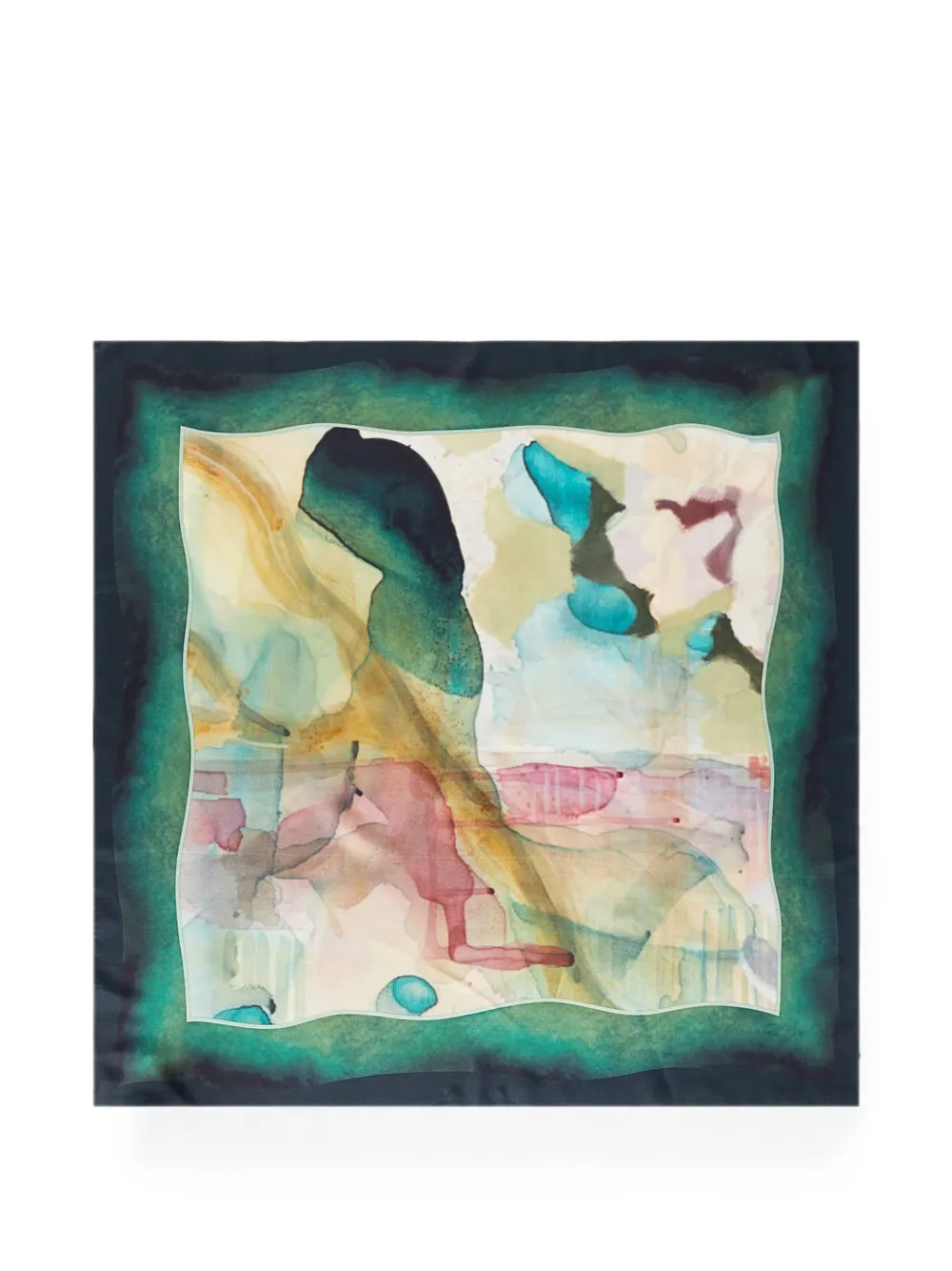 RETORI Miko Veldkamp print silk scarf - Verde