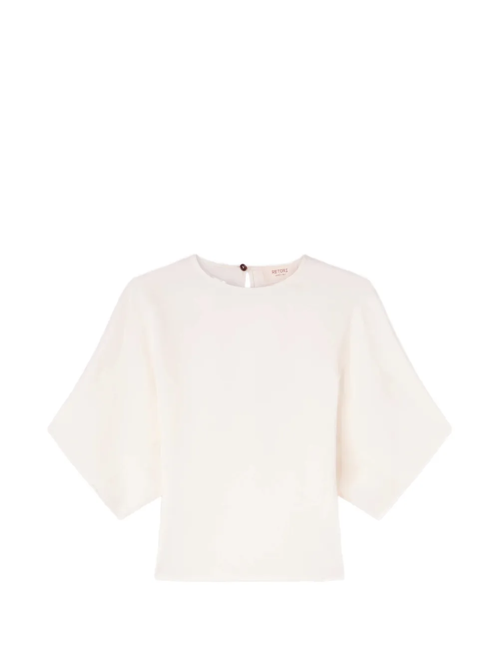 RETORI keyhole-back satin top - Toni neutri