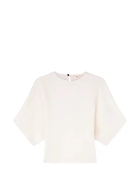 RETORI keyhole-back satin top