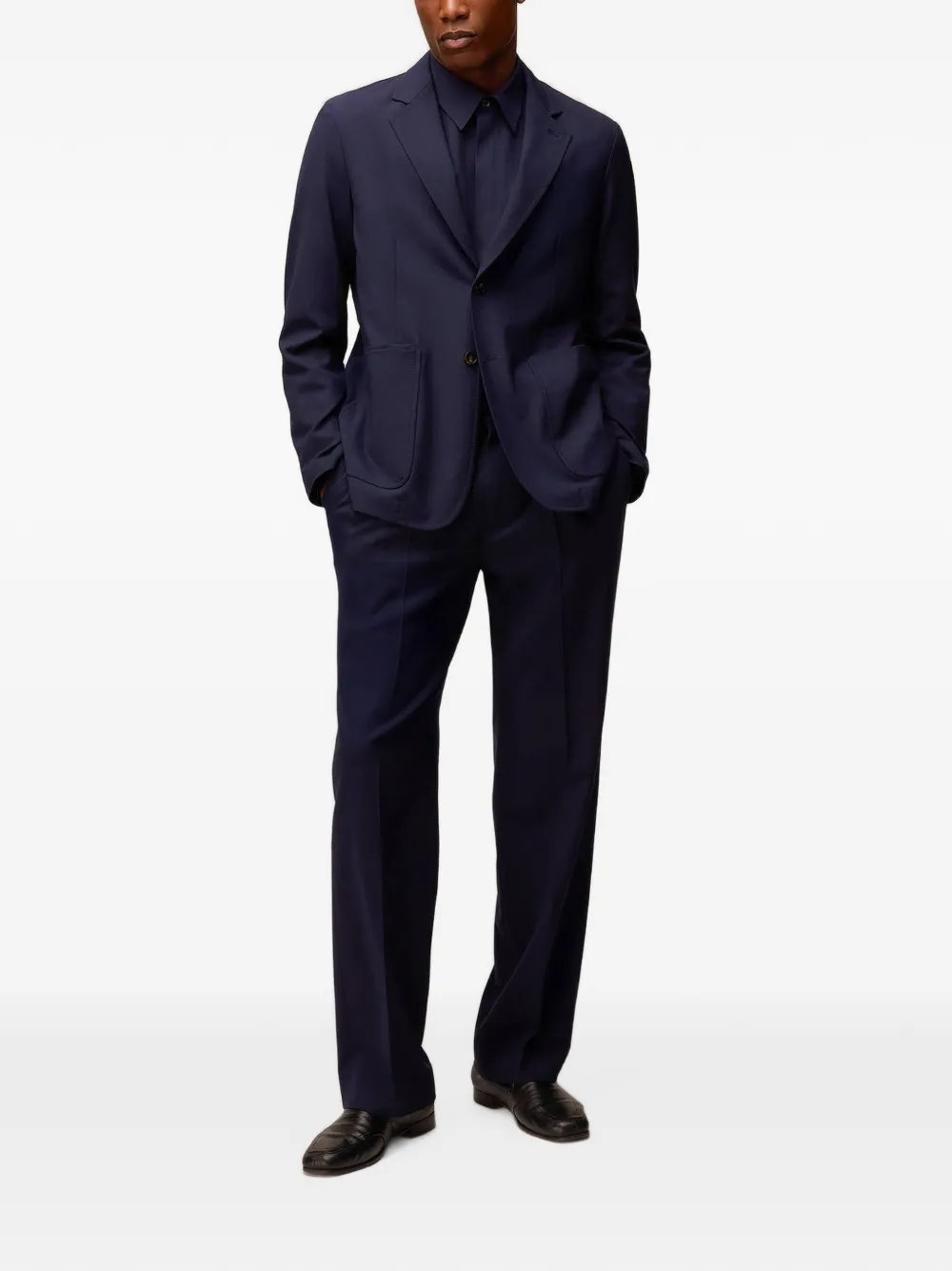 RETORI Blazer van scheerwol Blauw