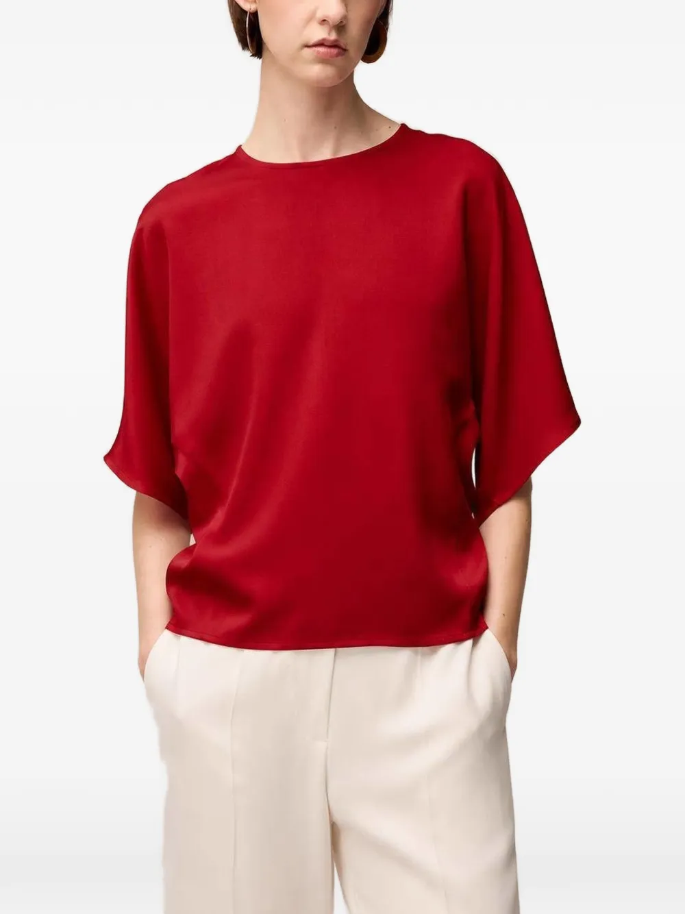 RETORI Satijnen shirt Rood