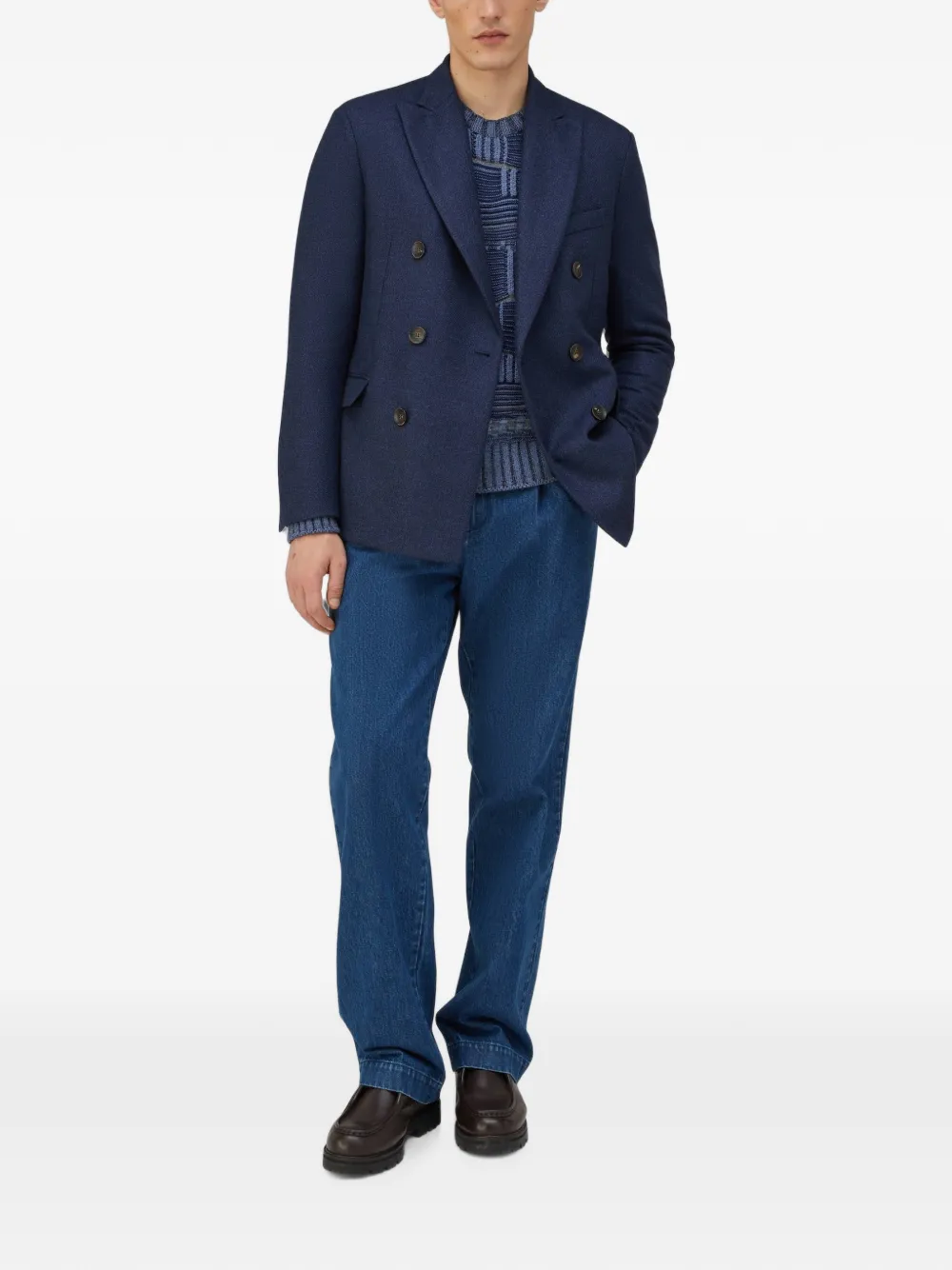 RETORI Blazer met dubbele rij knopen Blauw