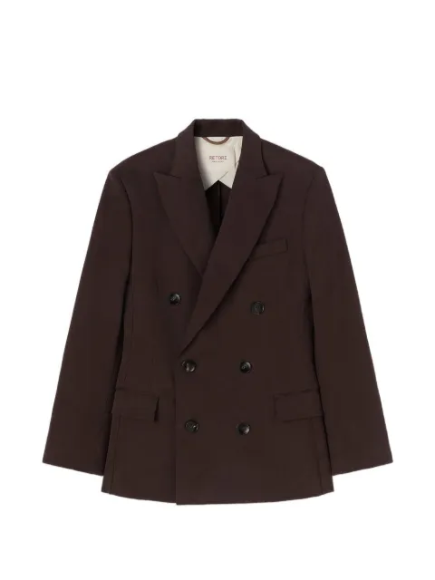 RETORI blazer de lino con doble botonadura
