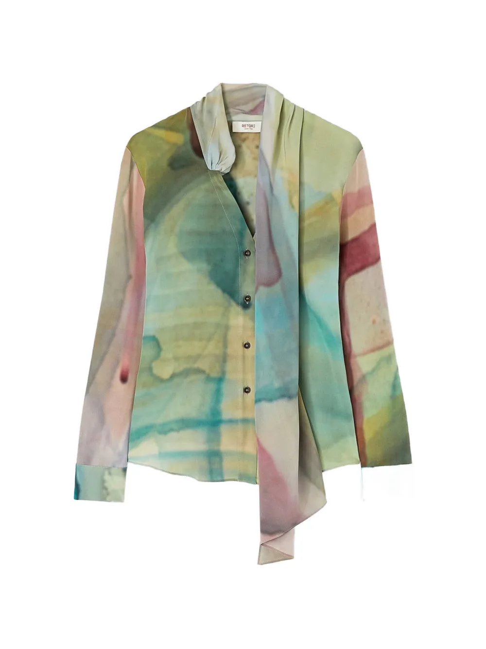 RETORI V-neck shirt - Grün