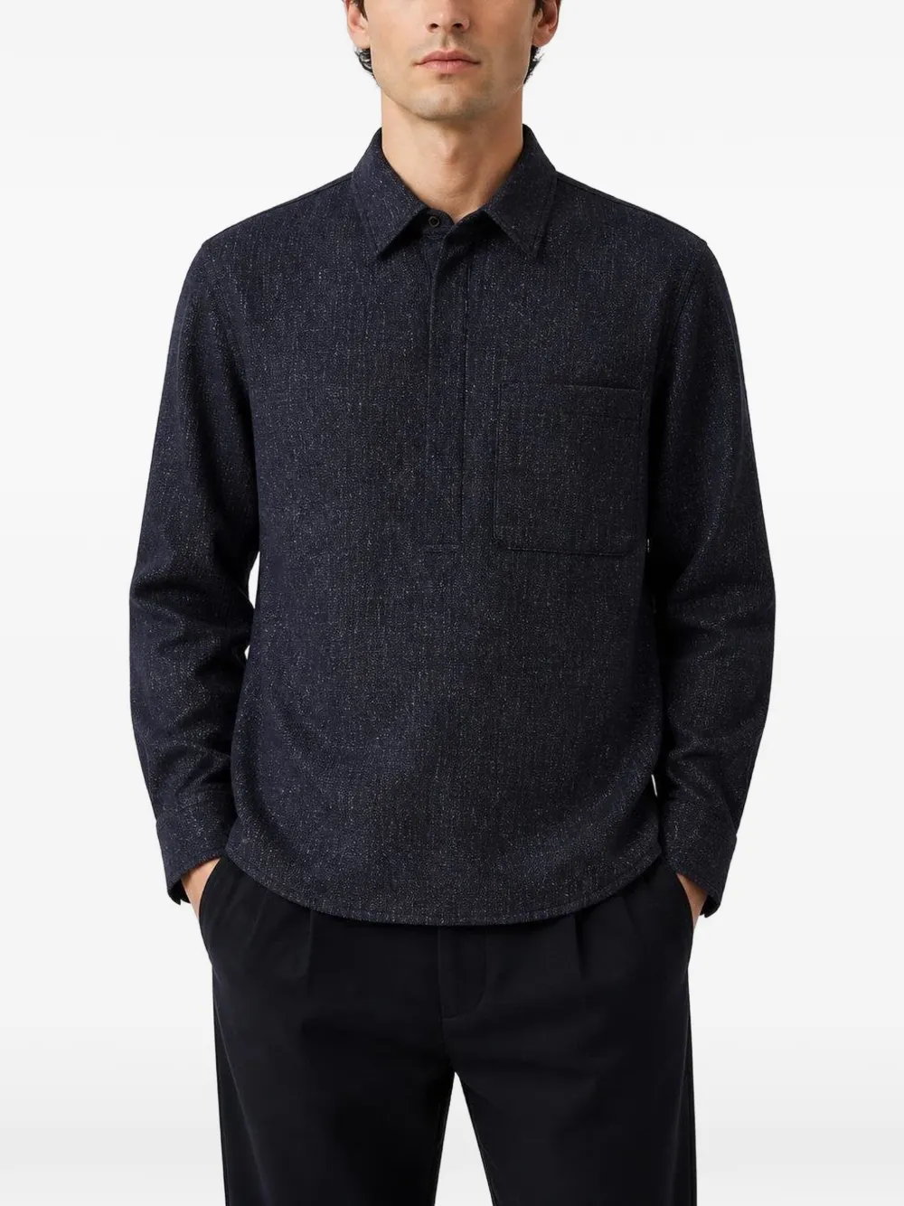 RETORI Poloshirt met lange mouwen Blauw