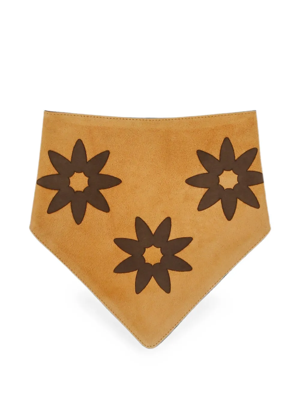 RETORI floral-motif suede scarf - Giallo