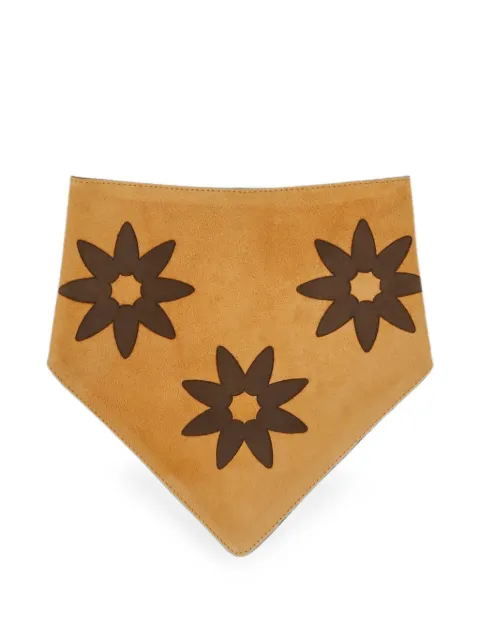RETORI floral-motif suede scarf