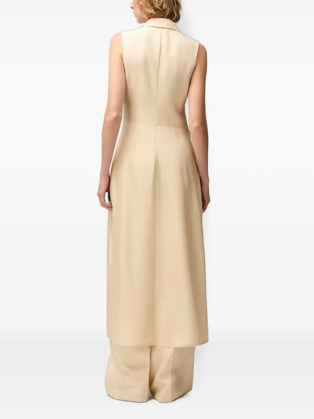 RETORI Zijden jurk met kettingdetail Beige