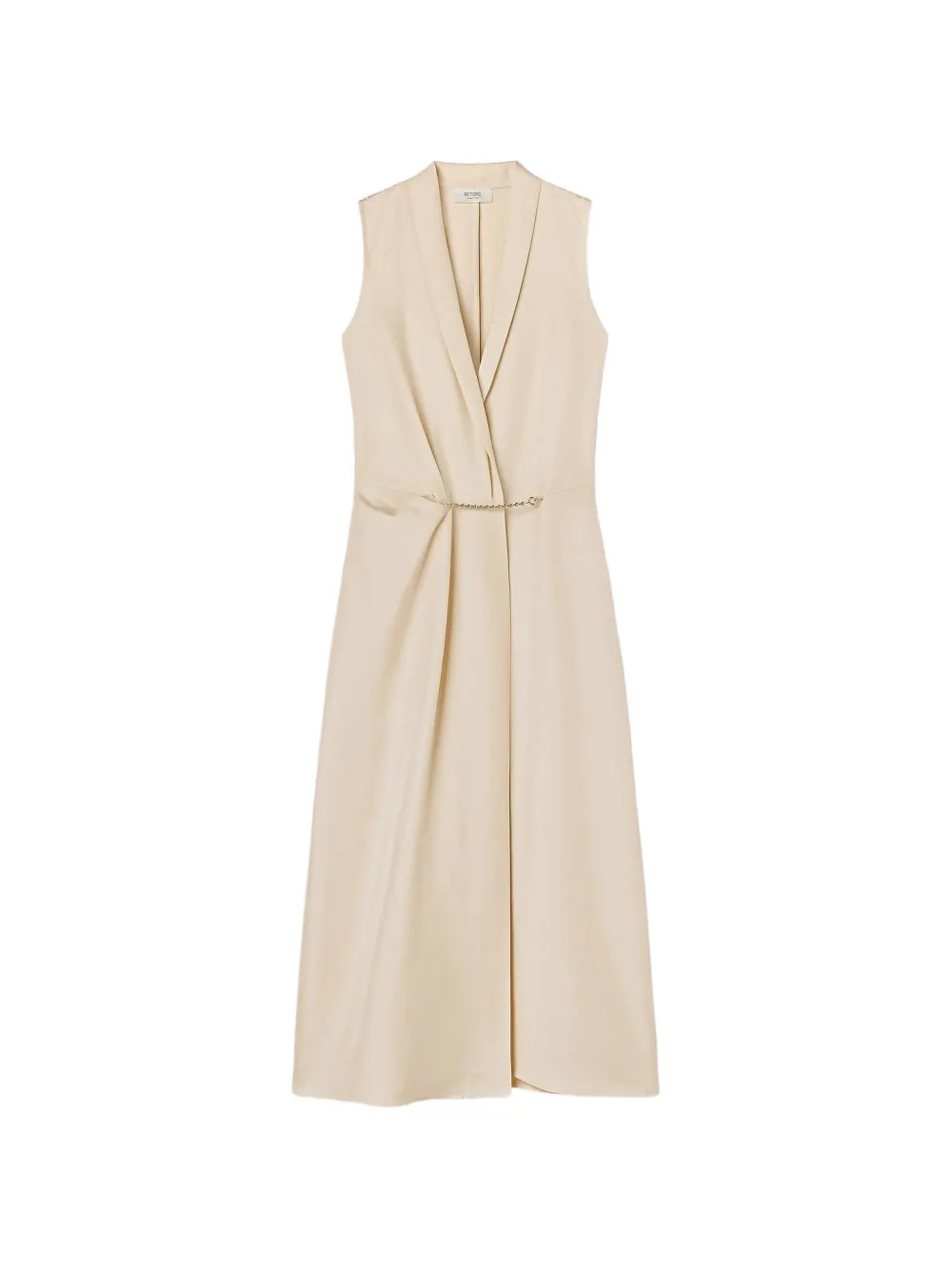 RETORI chain-detail silk dress - Toni neutri