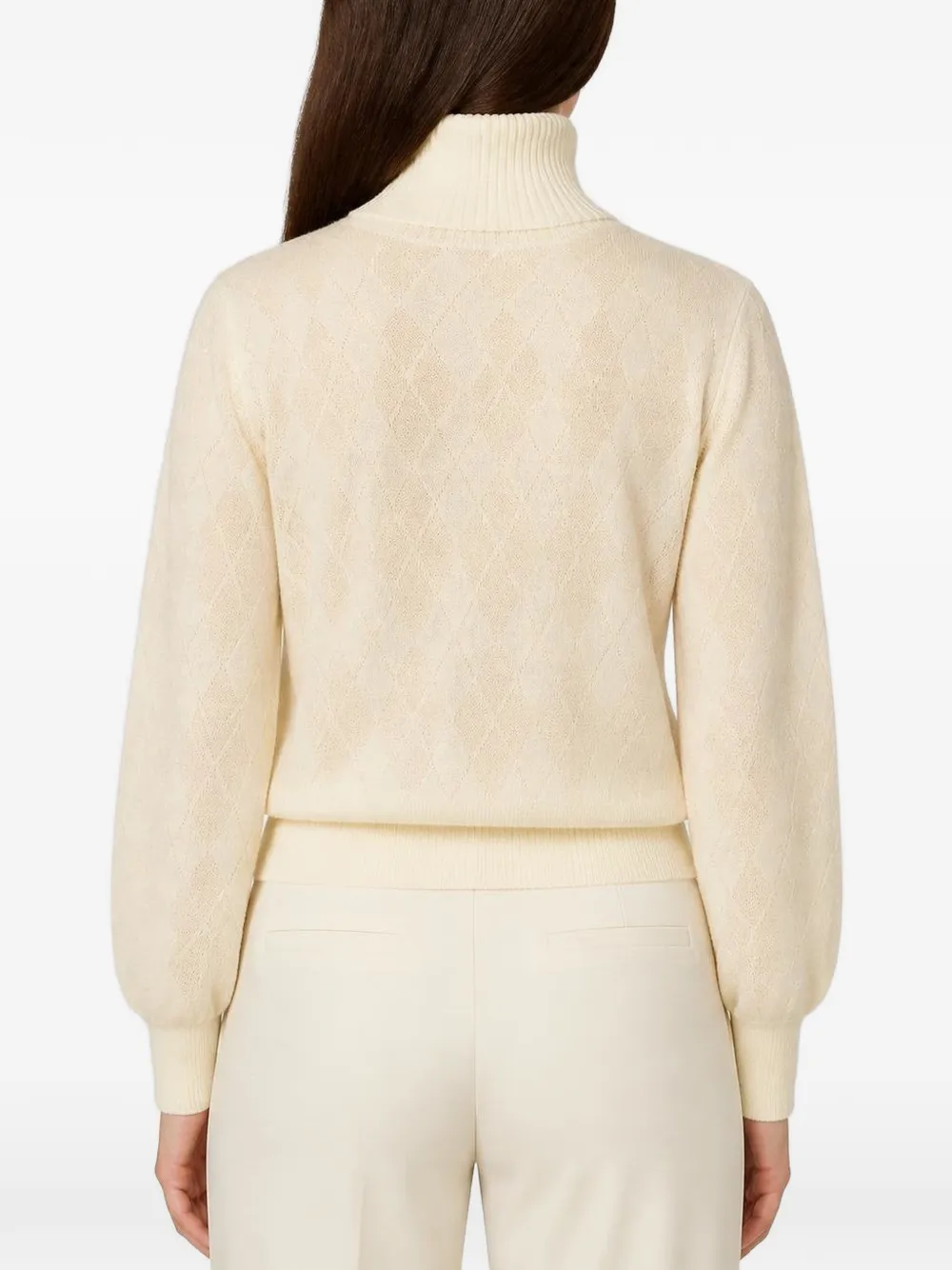 RETORI Coltrui met argyle-jacquard Beige
