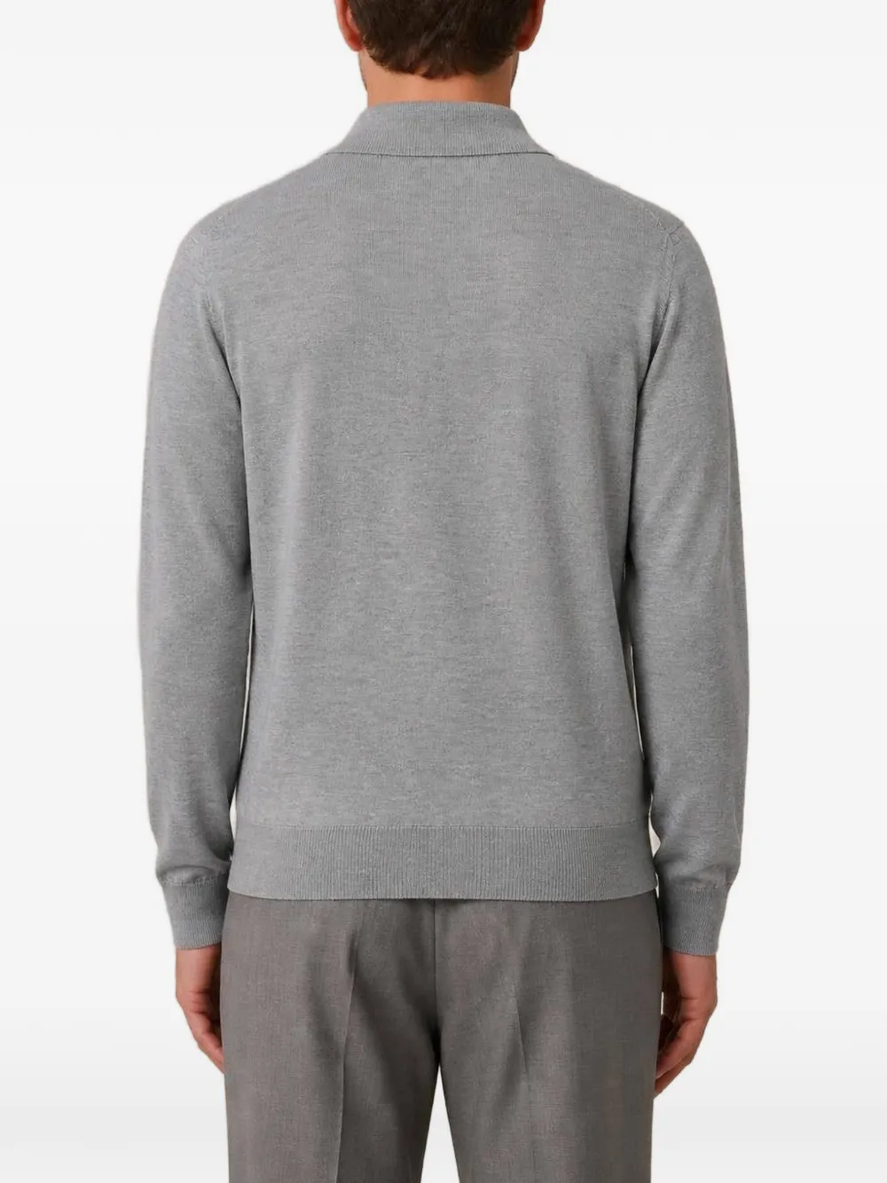 RETORI Gebreid poloshirt Grijs
