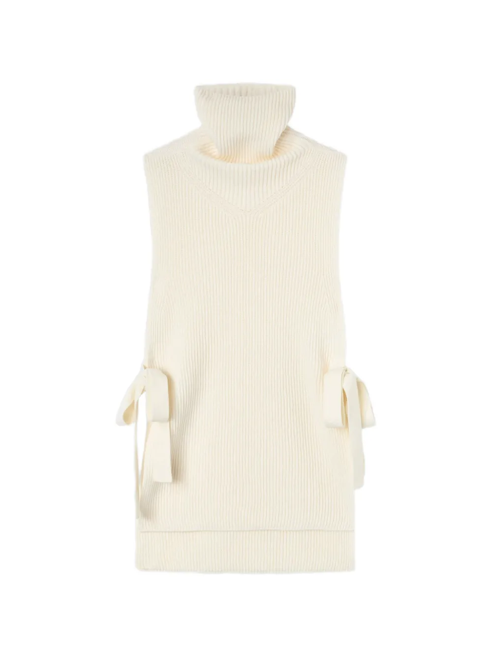 Retori Rib-knit Side-tie Vest In Neutral