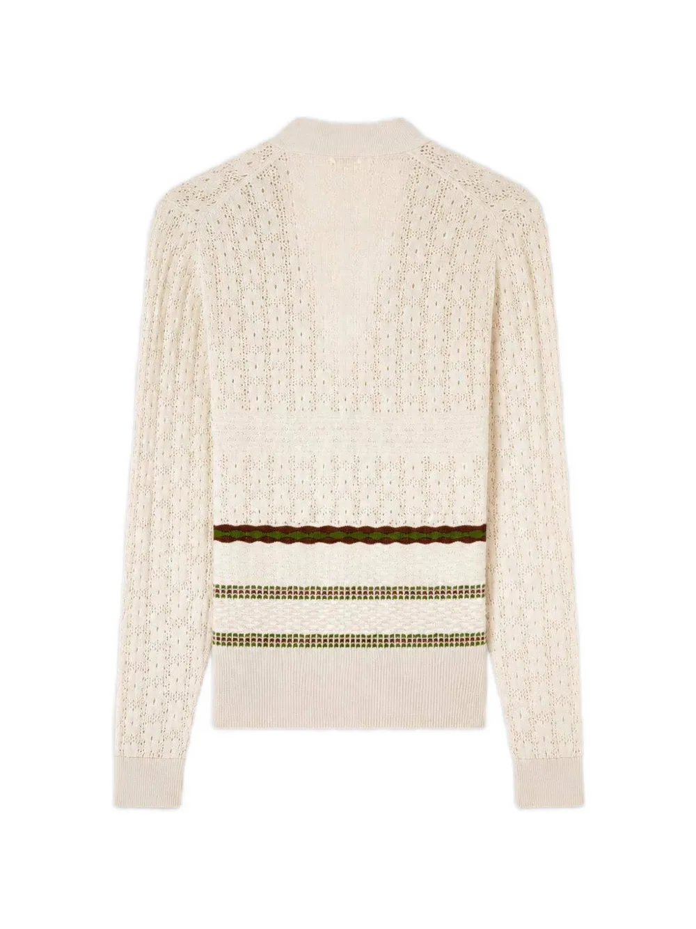 RETORI mix-stitch knit cardigan Beige