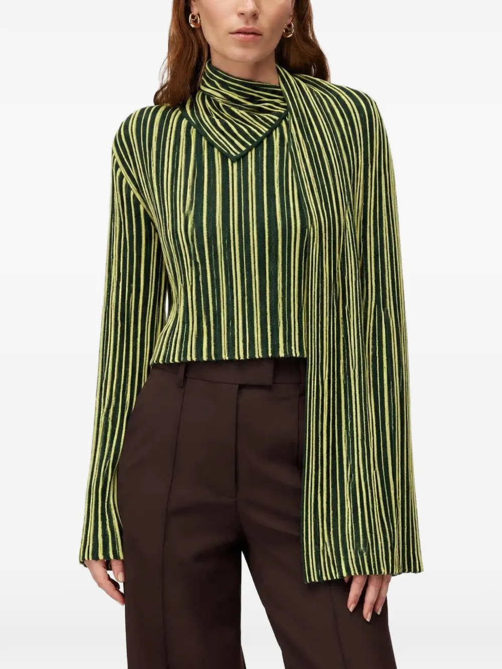 RETORI crew-neck blouse - Verde