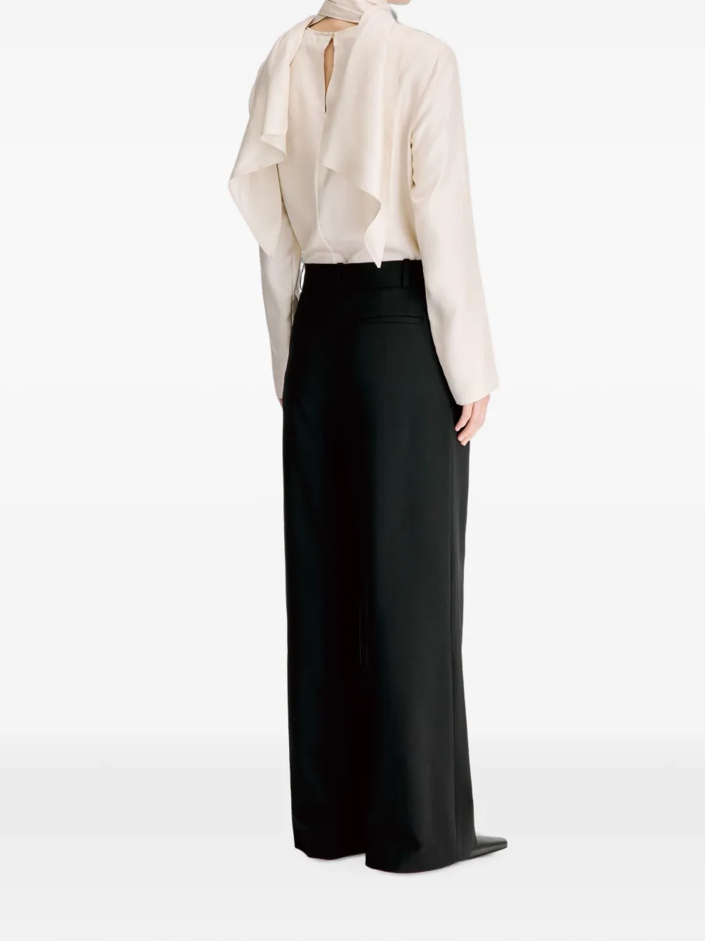 LouLou de Saison Nat geplooide Grain de Poudre broek Zwart
