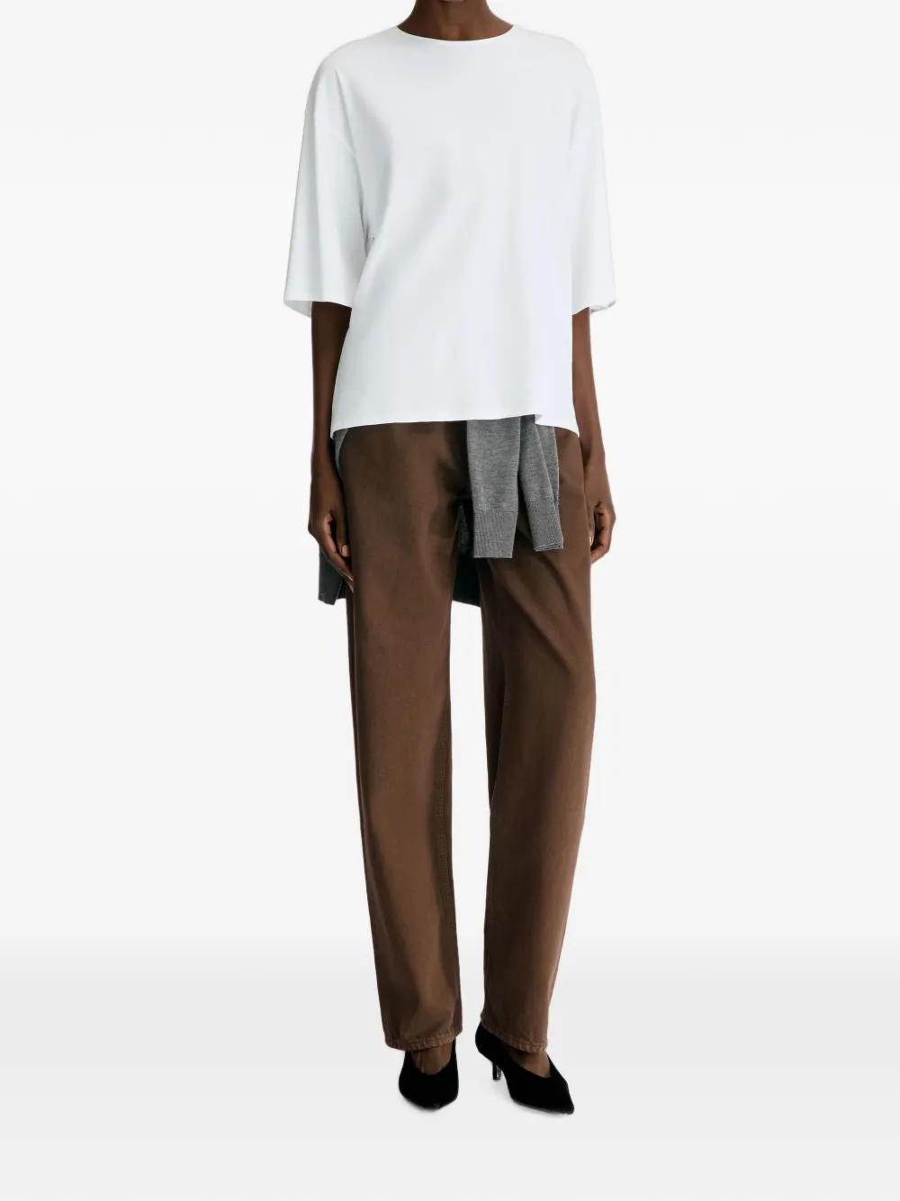 LouLou de Saison Osis LDS oversized boxy T-shirt Wit
