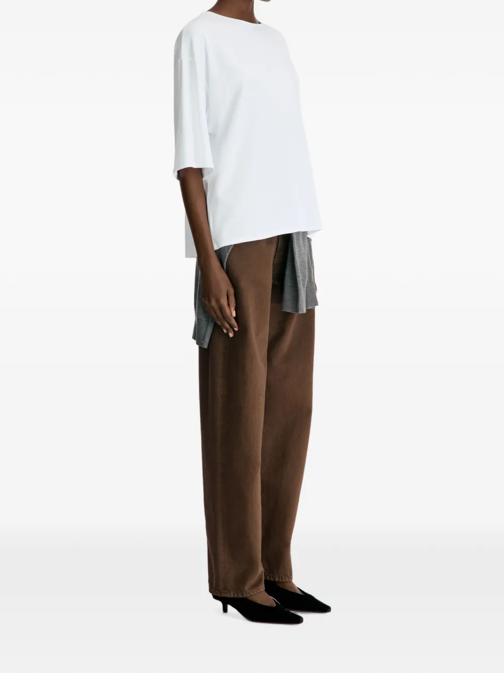 LouLou de Saison Osis LDS oversized boxy T-shirt Wit