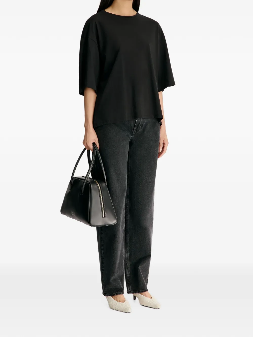 LouLou de Saison Osis LDS oversized boxy T-shirt Zwart