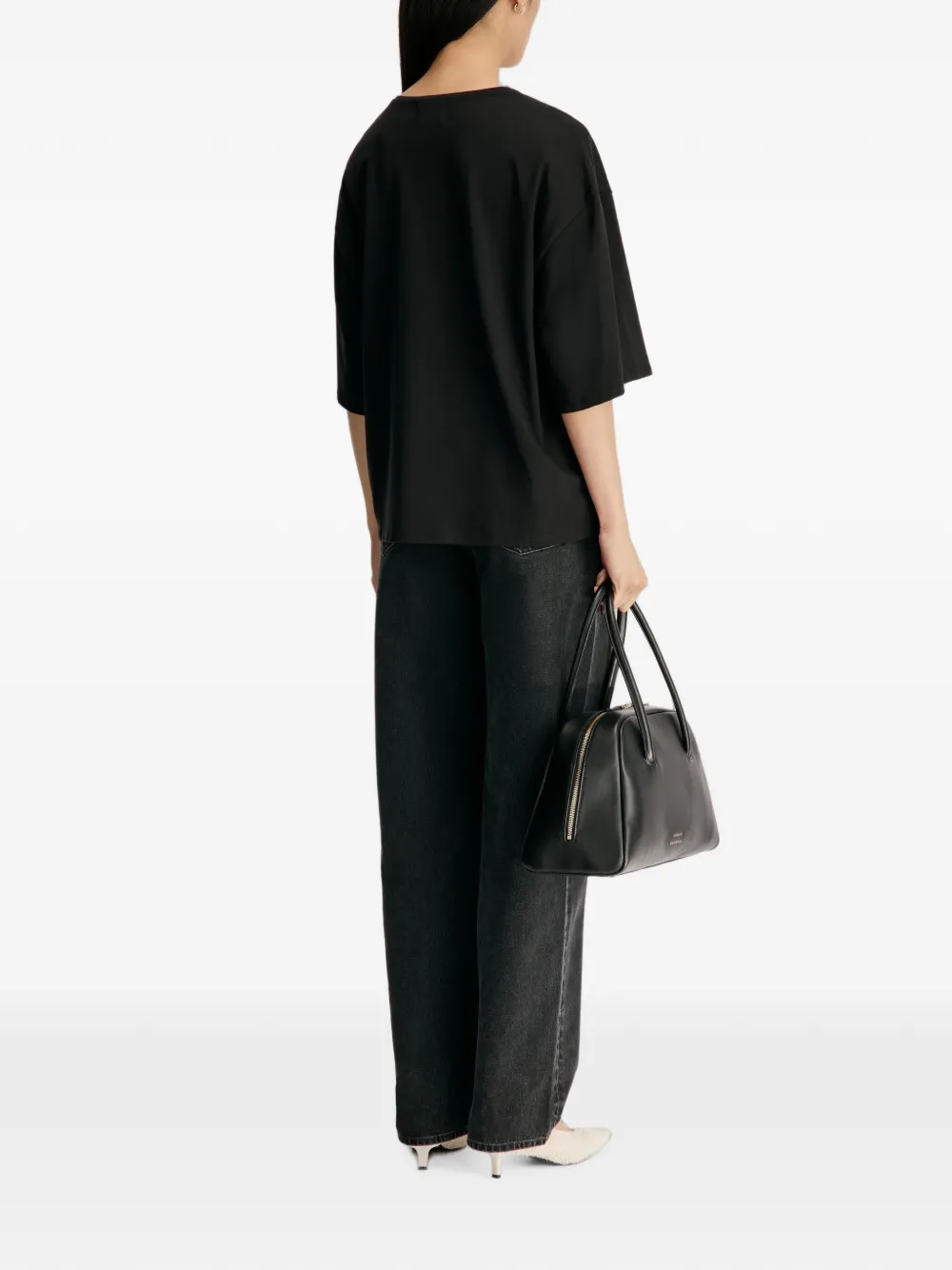 LouLou de Saison Osis LDS oversized boxy T-shirt Zwart
