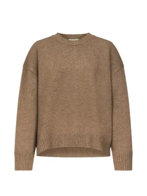 Prada suede-panel V-neck Sweater | Brown | FARFETCH