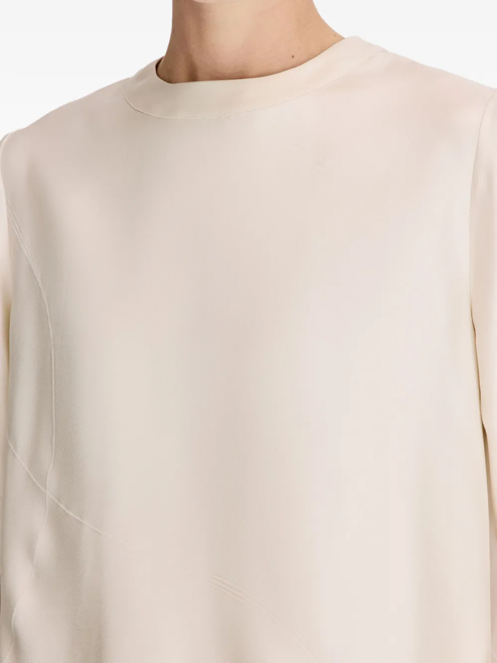 LouLou de Saison Remo blouse met korte mouwen Beige