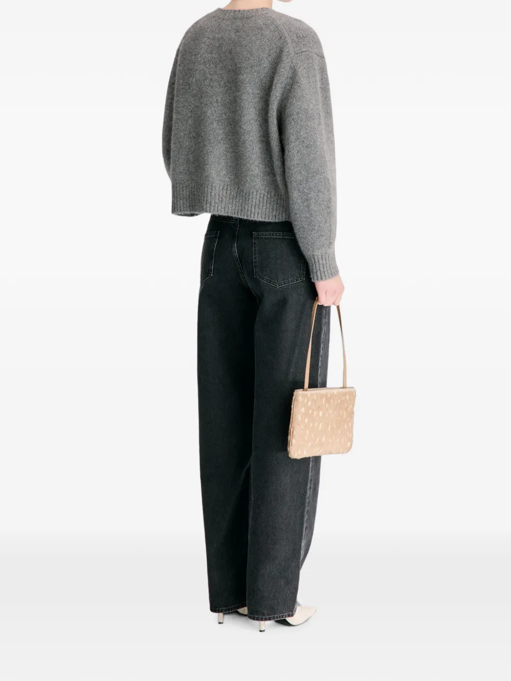 LouLou de Saison Remus ribgebreid cropped vest Grijs
