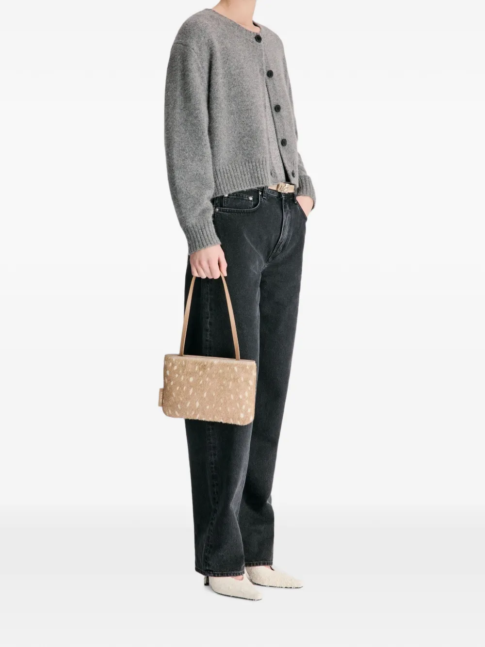 LouLou de Saison Remus ribgebreid cropped vest Grijs