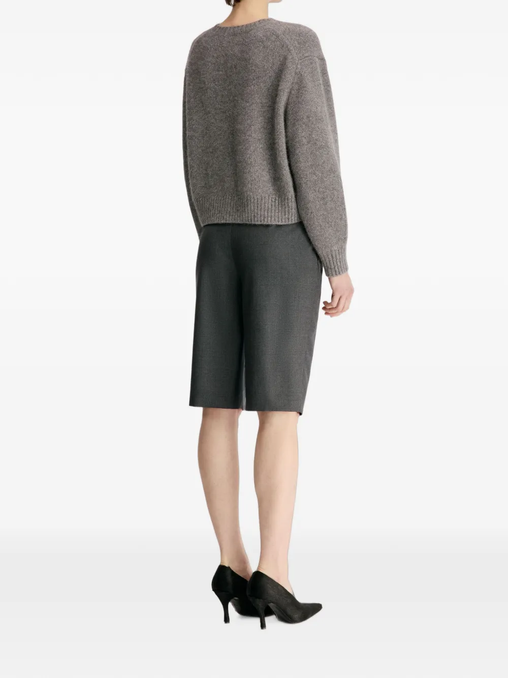 LouLou de Saison Robi shorts met scheerwol Grijs