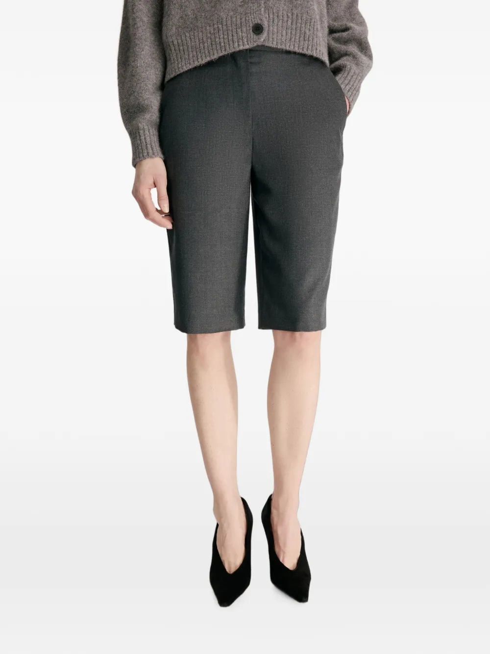 LouLou de Saison Robi shorts met scheerwol Grijs
