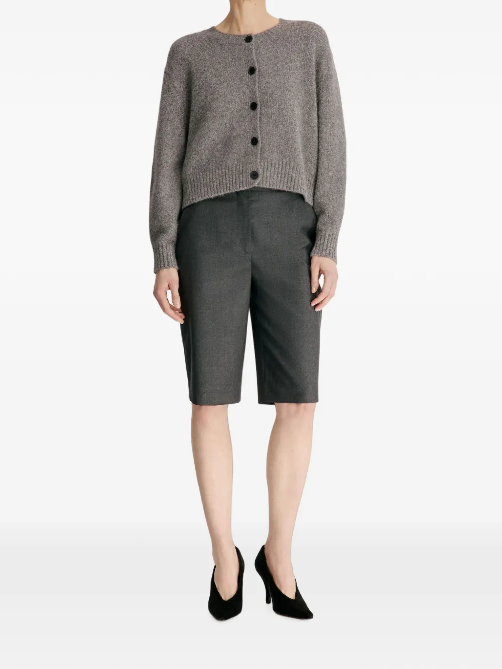 LouLou de Saison Robi shorts met scheerwol Grijs
