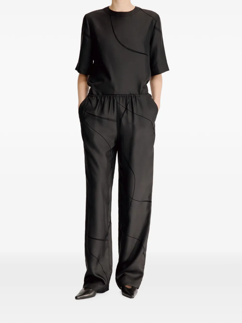 LouLou de Saison Viki elastische broek Zwart