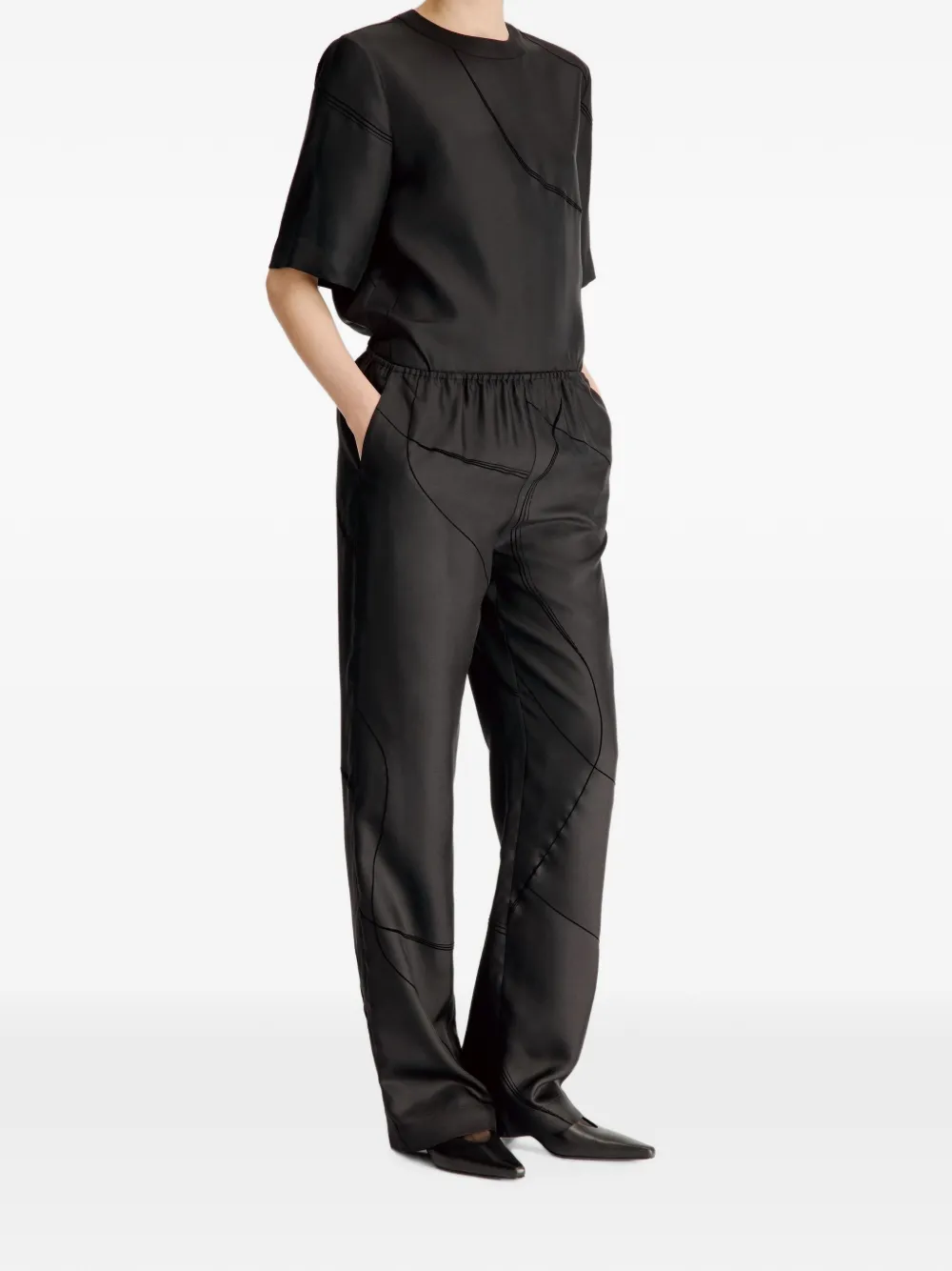 LouLou de Saison Viki elastische broek Zwart
