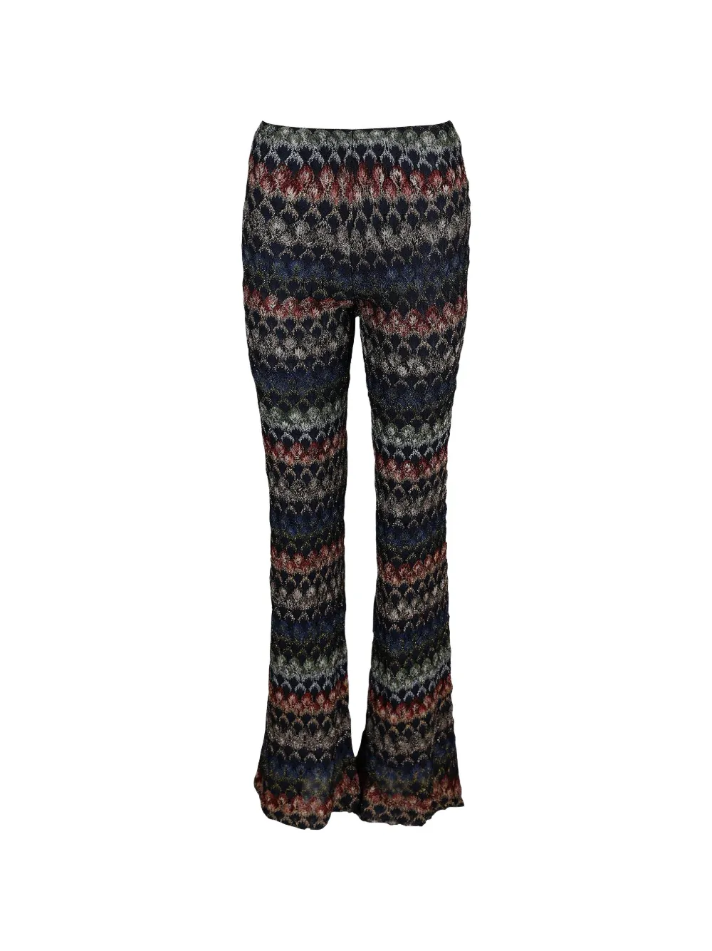Missoni geometric-pattern knit trousers - Blu