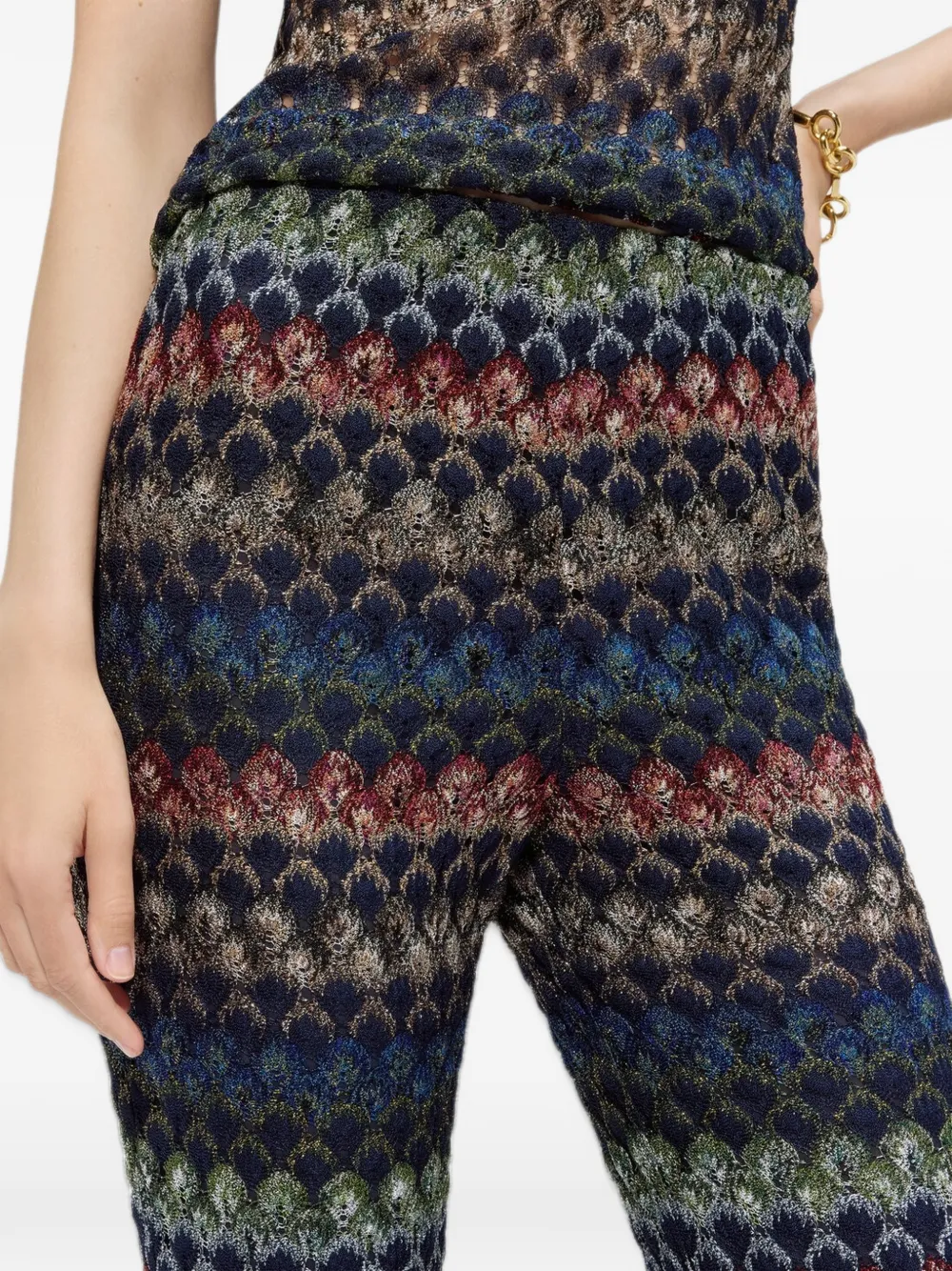 Missoni Broek met geometrisch patroon Blauw