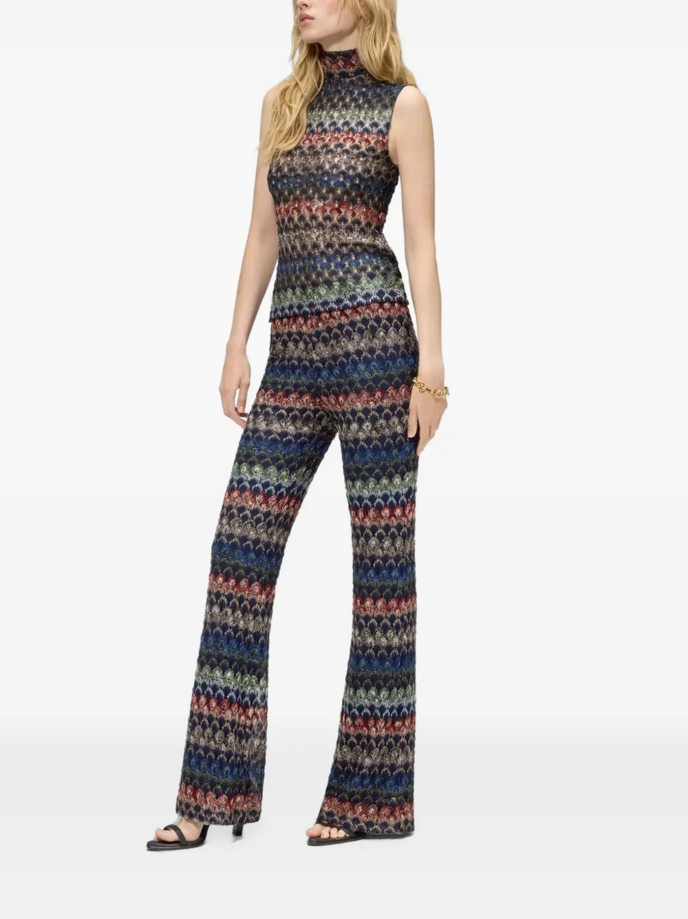 Missoni Broek met geometrisch patroon Blauw