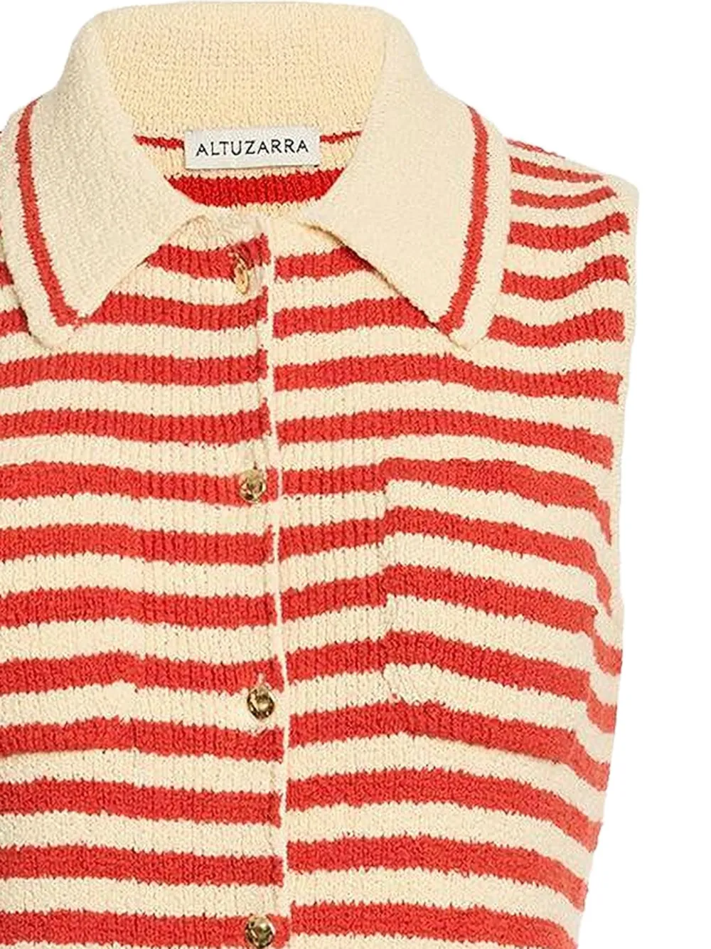 Altuzarra Mamie gestreepte mini-jurk Rood