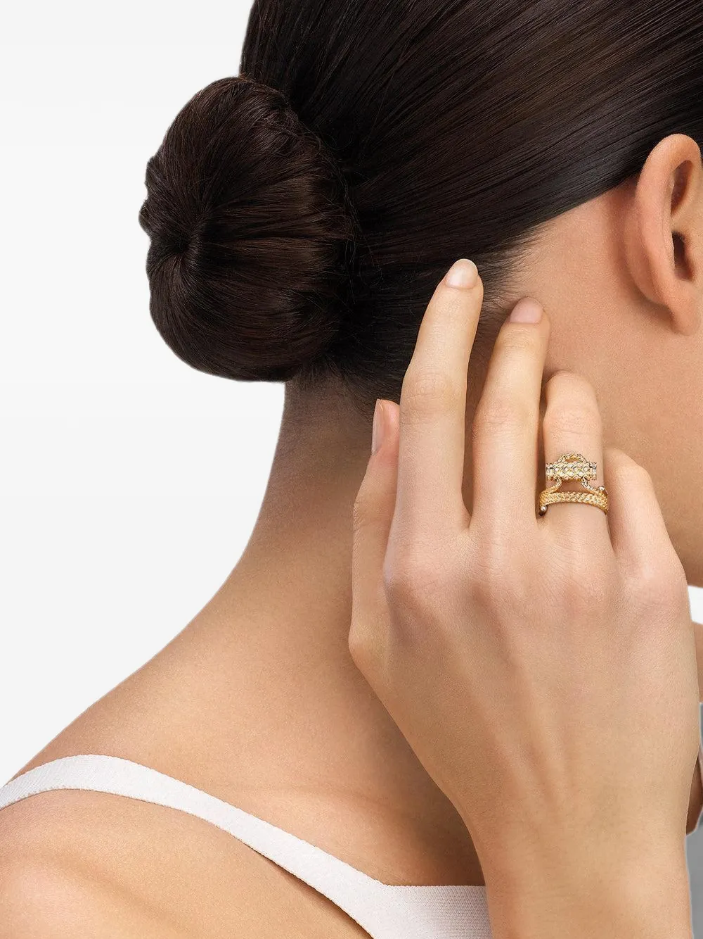 Nouvel Heritage Latch diamond ring - Oro