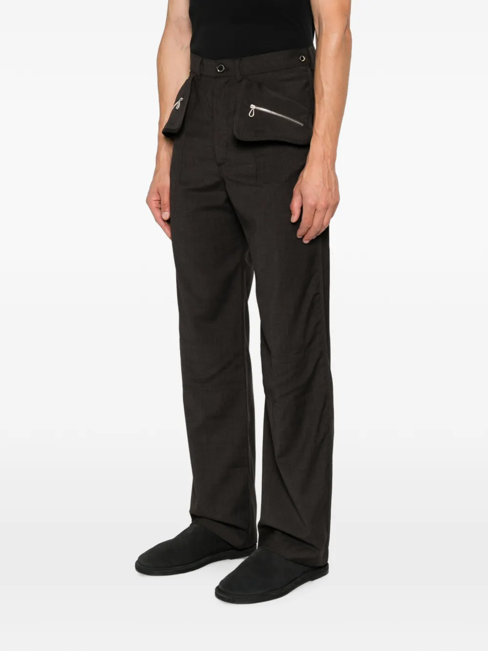 Kiko Kostadinov Komlo zip-pocket Trousers | Grey | FARFETCH