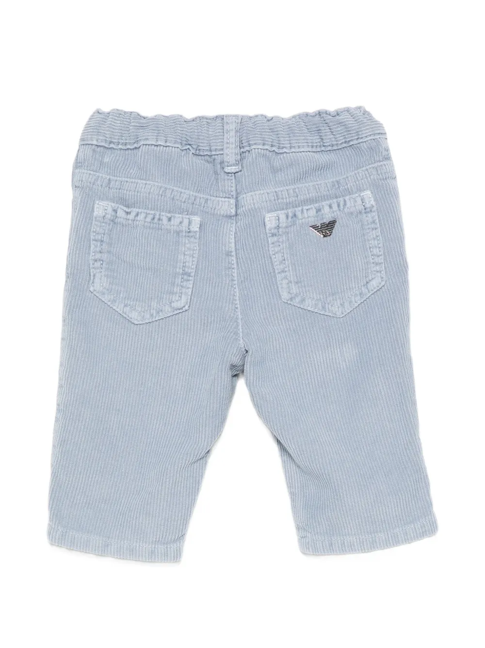 Emporio Armani Kids Broek met ribfluwelen effect Blauw