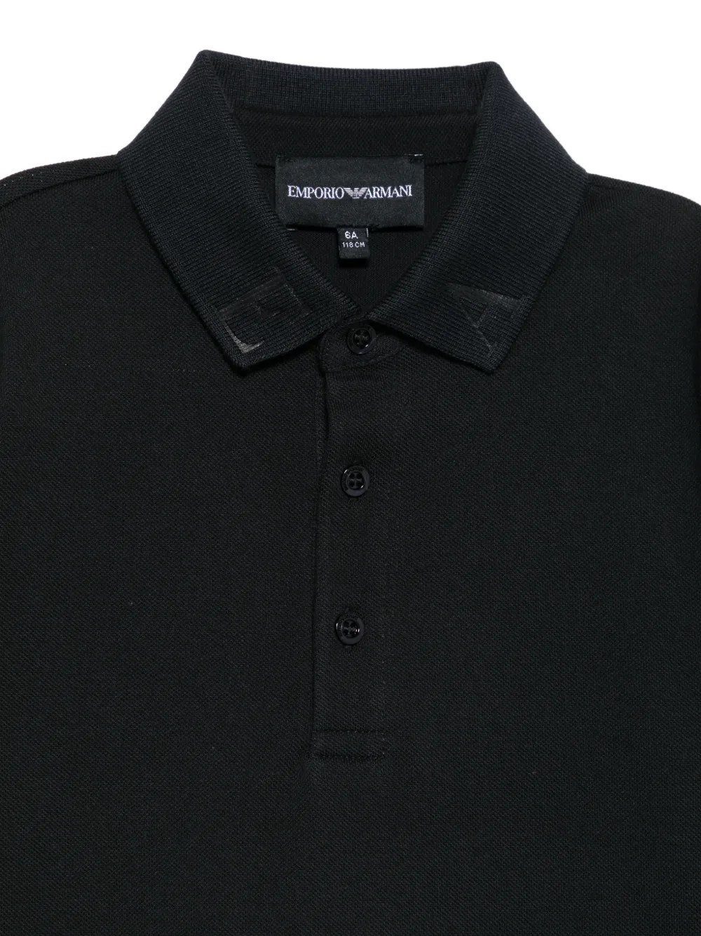 Emporio Armani Kids Poloshirt met logoprint Zwart