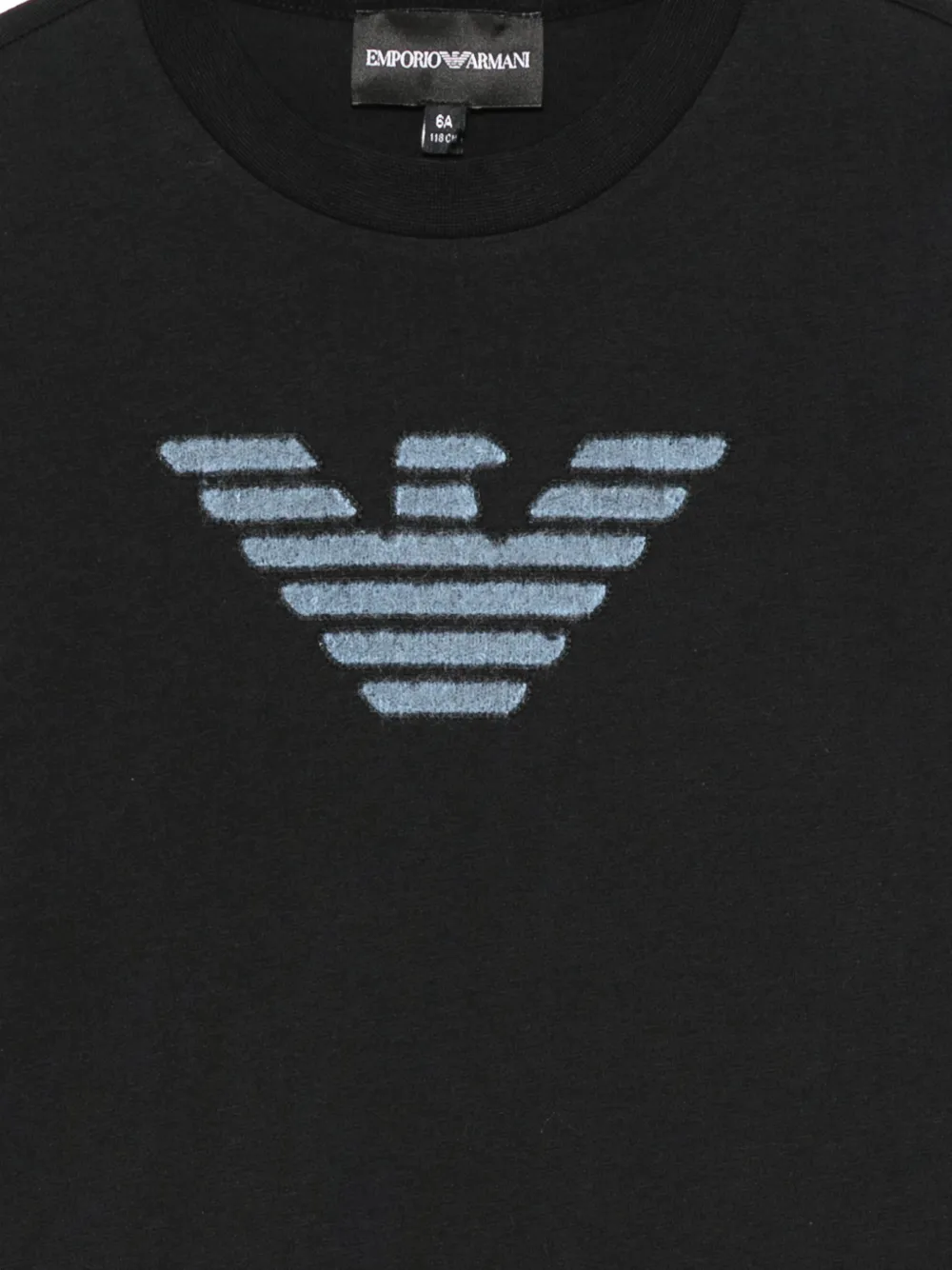 Emporio Armani Kids T-shirt met logopatch Blauw