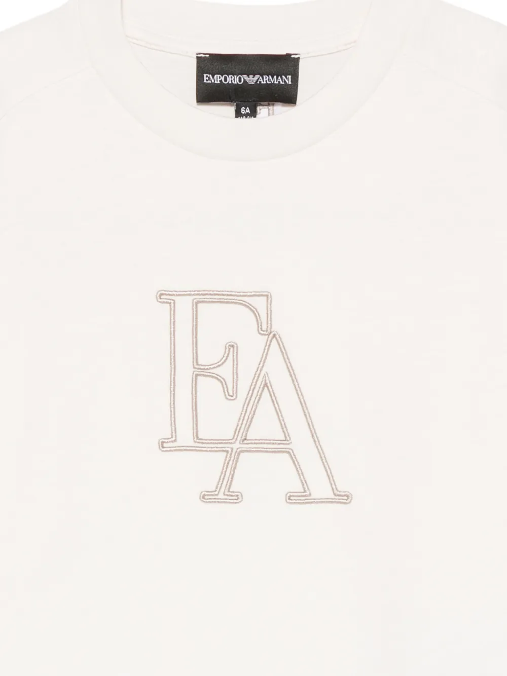 Emporio Armani Kids T-shirt met geborduurd logo Beige